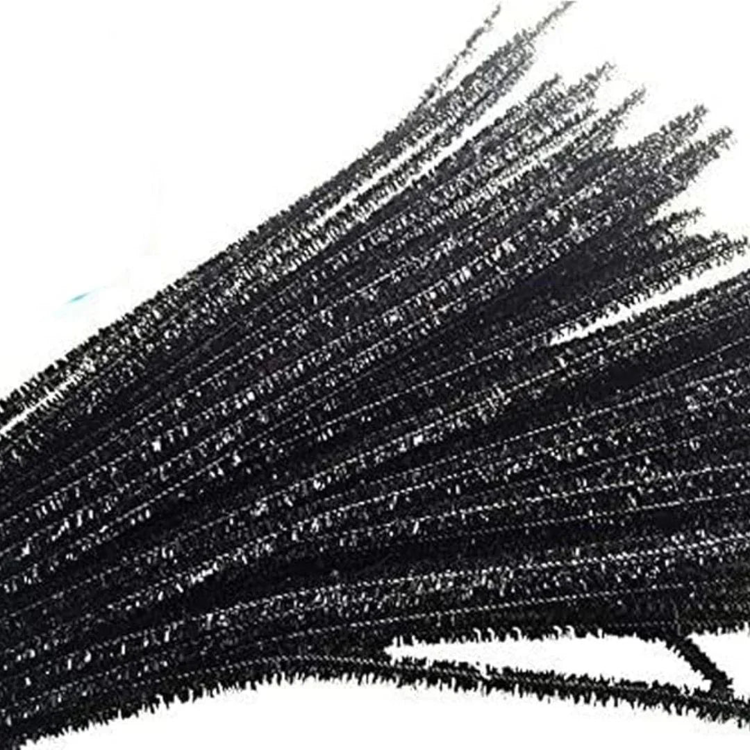 MG Traders 1 Other material Pipe Cleaner Glitter 100Pc Black (T46)