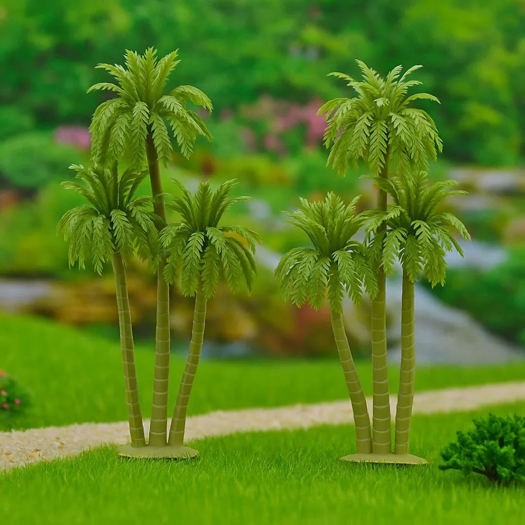 Artificial Miniature 3 Stem Coconut Trees 2 Pcs CS114-GN