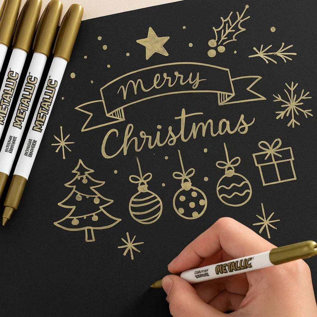 Mettalic Marker Pen Golden Mp-550Gd