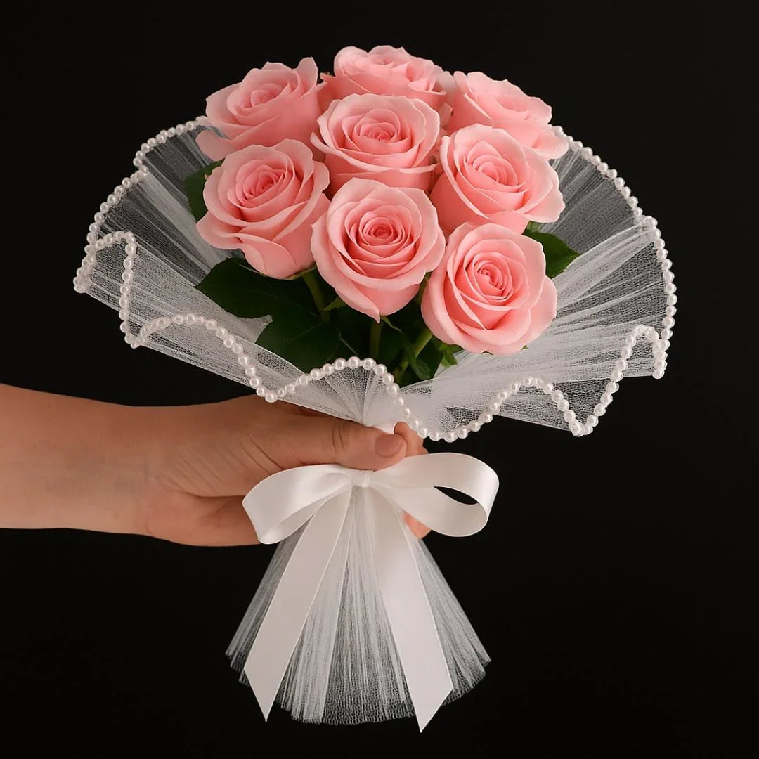 Mg2516D Off White Wrapping Paper Net Wrinkled With Border