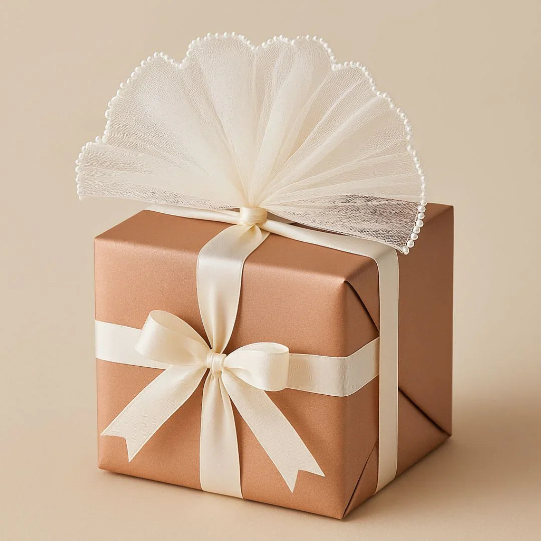 Mg2516D Off White Wrapping Paper Net Wrinkled With Border