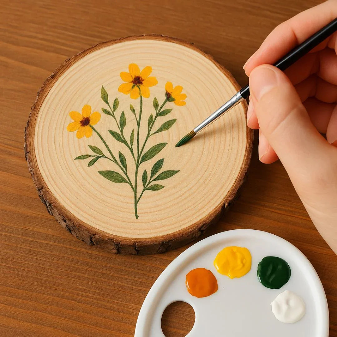 Round Wood Plate 10CM TO 11CM 1CM RWP10CM