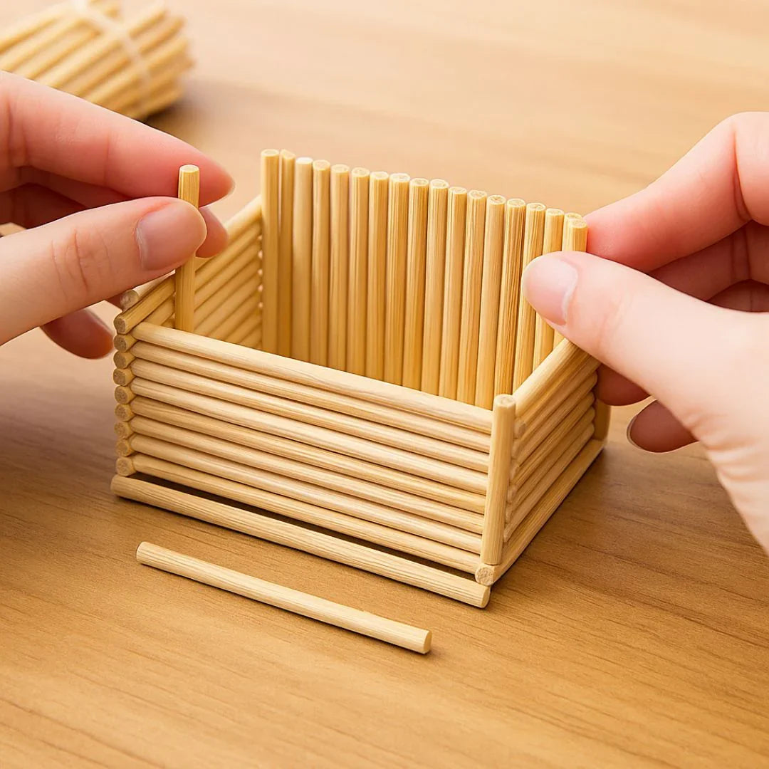 Craft Stick Round Natural 3.5inch 100pcs B35