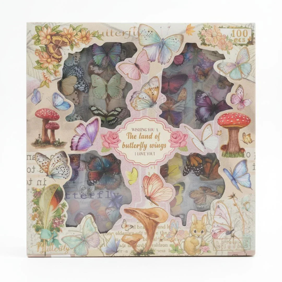 Dyzj101 100Pc Sticker Land Of Butterfly Wings