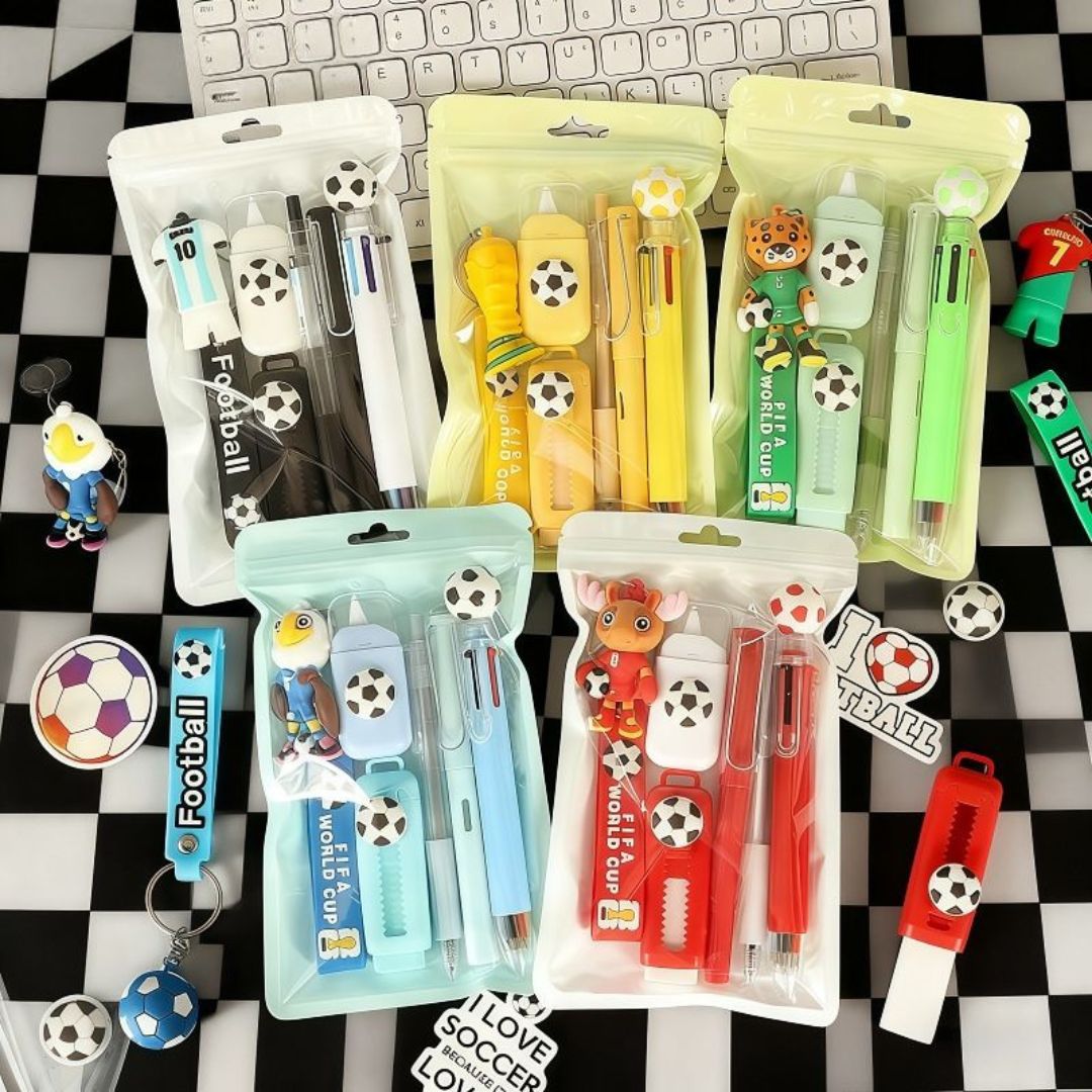 Cute Football Stationery Set l Pack of 1 Contains 6 pcs