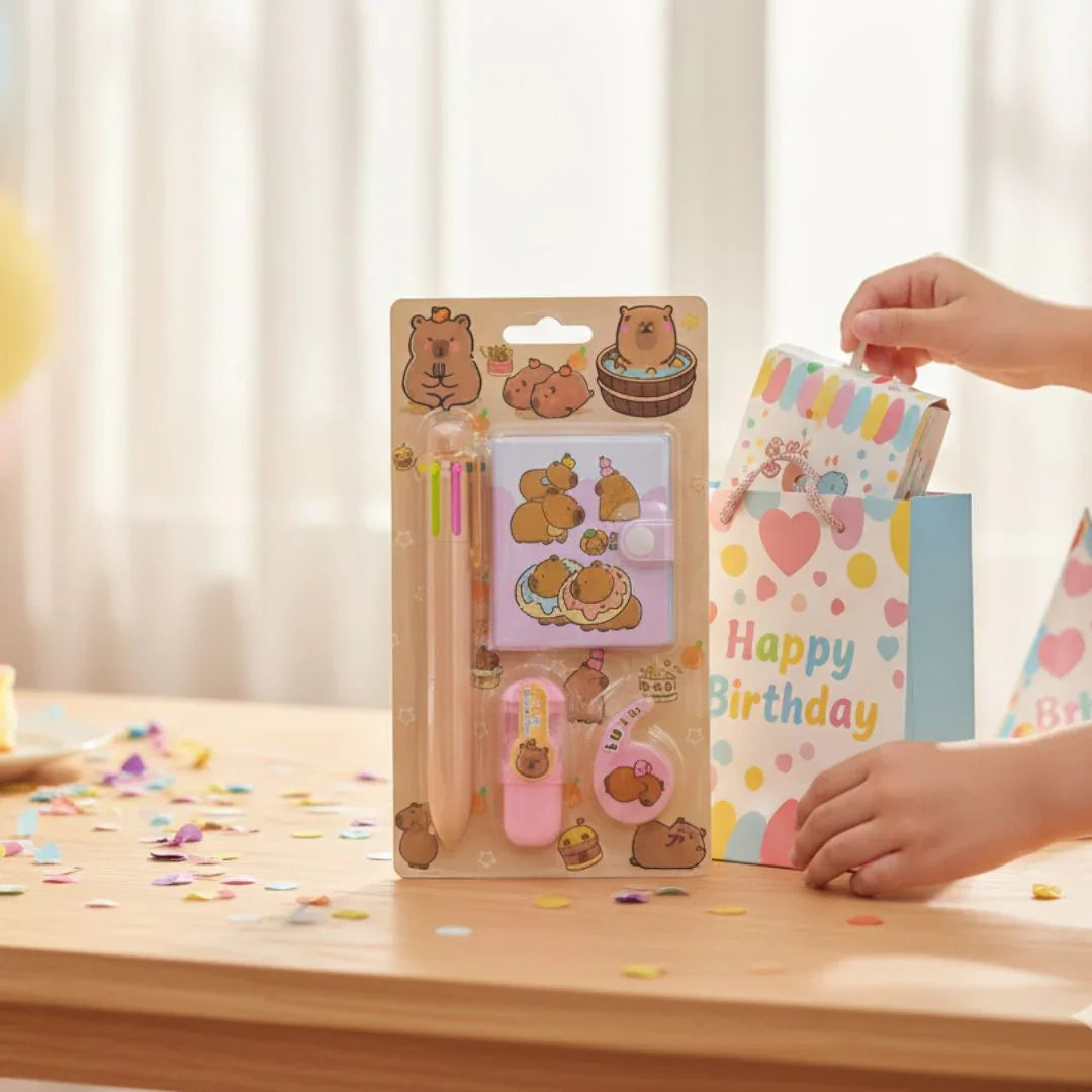 E006Ac Capybara Stationery Gift Set