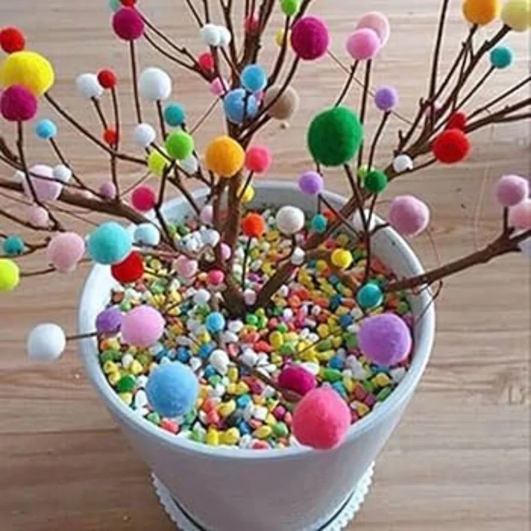 Craft Pom Pom Ball Pastel Colors 1CM 4000pcs DLGFC-14