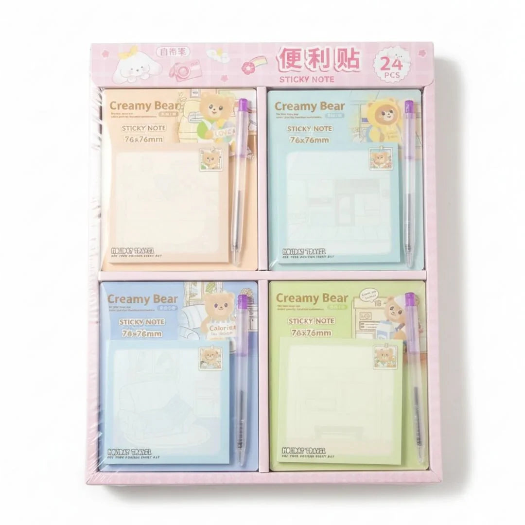 A0220 Sticky Note With Pen 75X75Mm 60 Sheet (24Pkt)