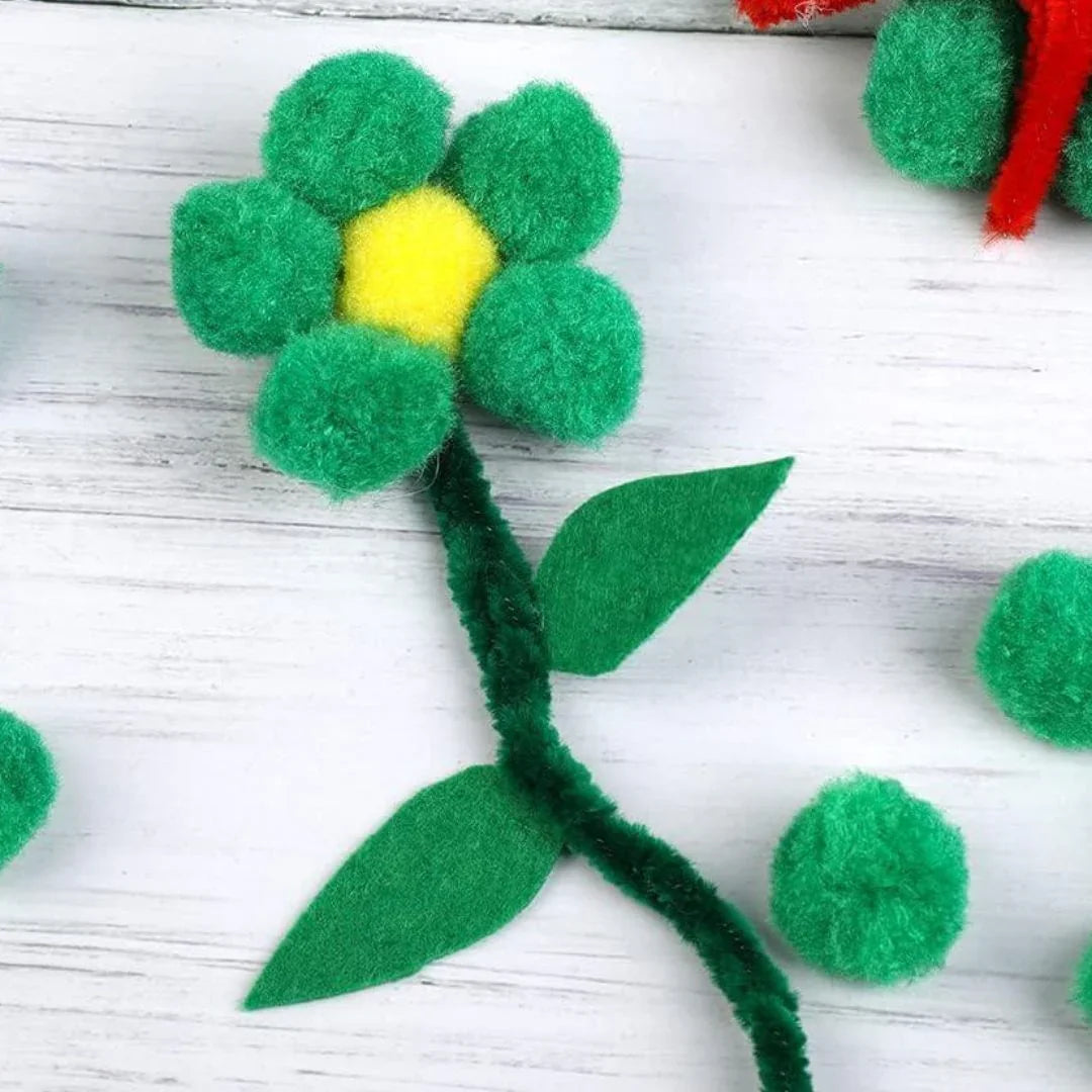 Pompom Plain Midium 2Cm P14 D Green 500Pc (P14)