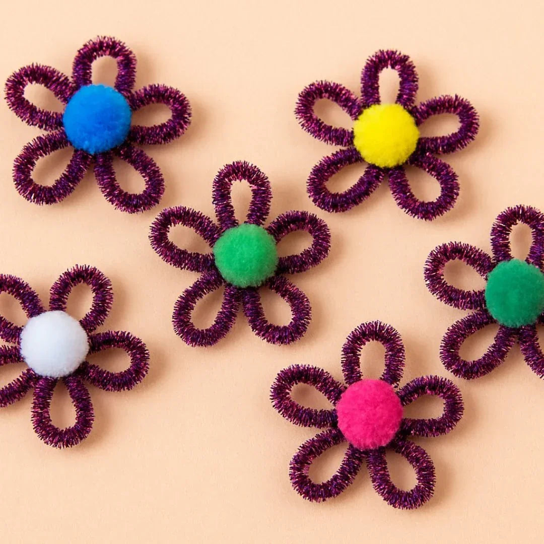 Pipe Cleaner Glitter 100Pc D Purple (T30)
