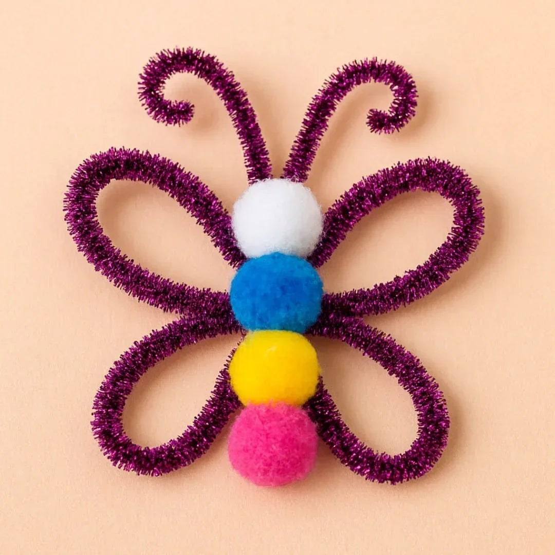 Pipe Cleaner Glitter 100Pc D Purple (T30)
