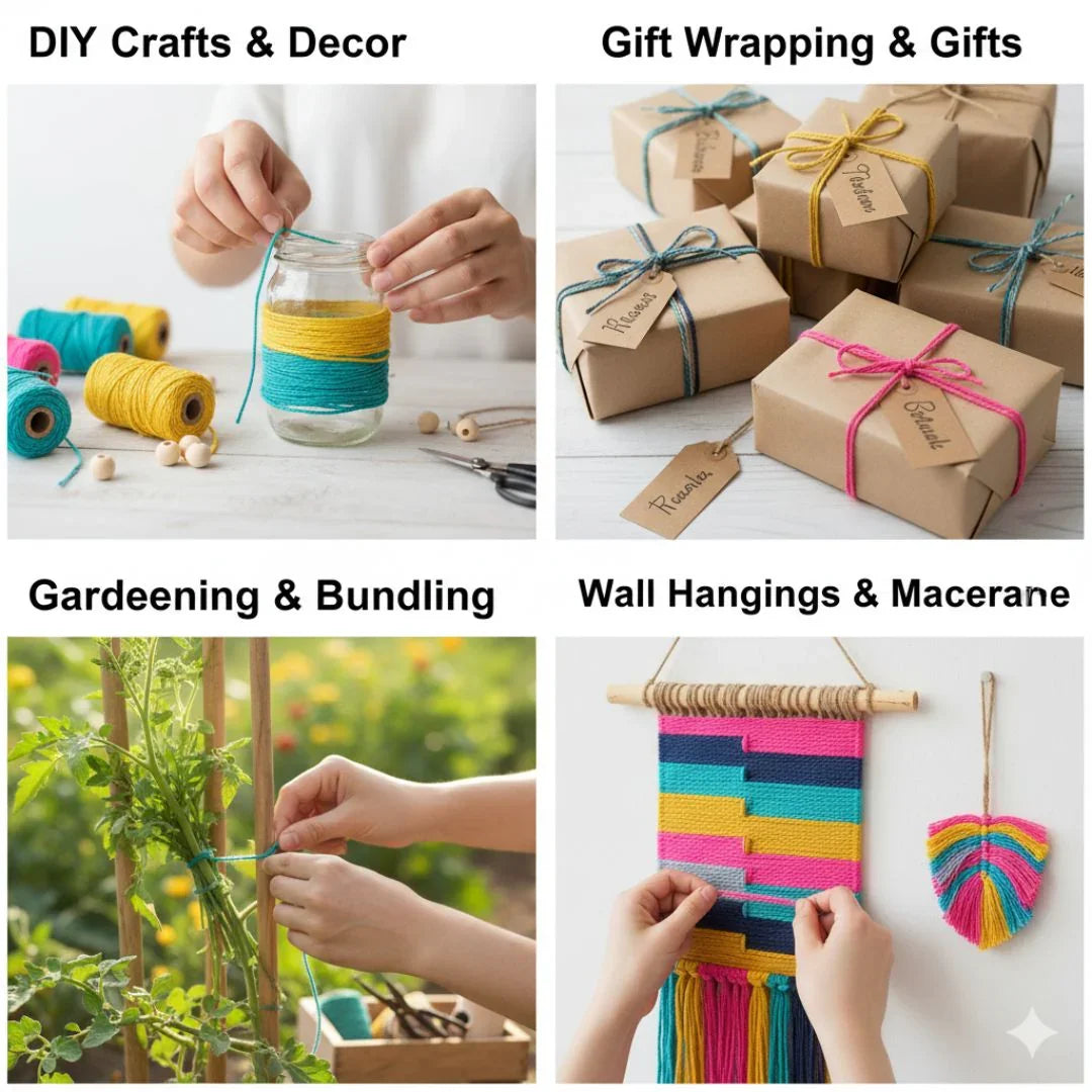 Jags Craft Cotton Rope Colour 10Pcs JCCR01