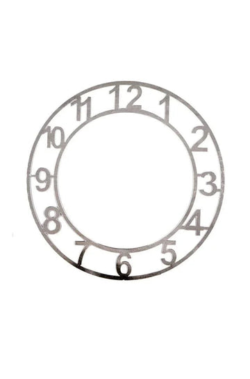 Acrylic Cutout Number Clock 8Inch Silver Acncl8Sr