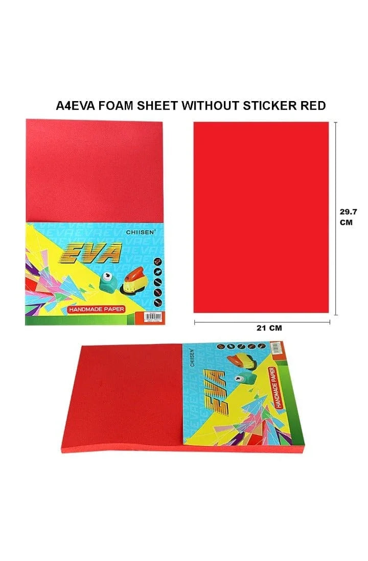 A4 Eva Foam Sheet Without Sticker Red Ch1-A4Red