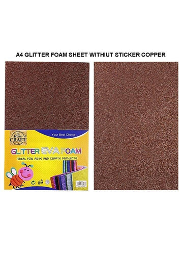 A4 Glitter Foam Sheet Without Stick Copper Ch3-A4Cr