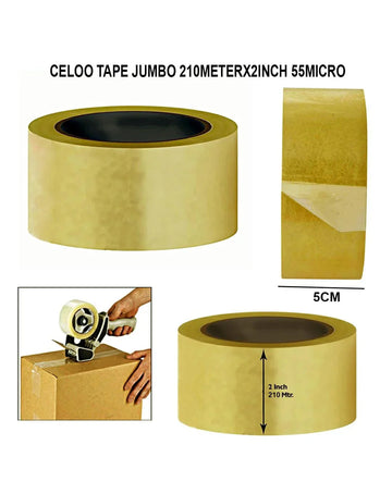 Cello Tape Jumbo 210Meterx2Inch 55Micro Ct210X2