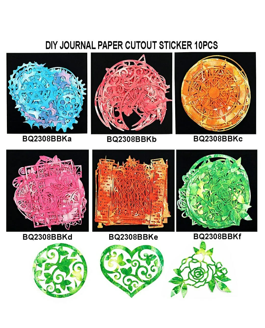 Diy Journal Paper Cutout 10Pcs 266 Bq2308Bbk