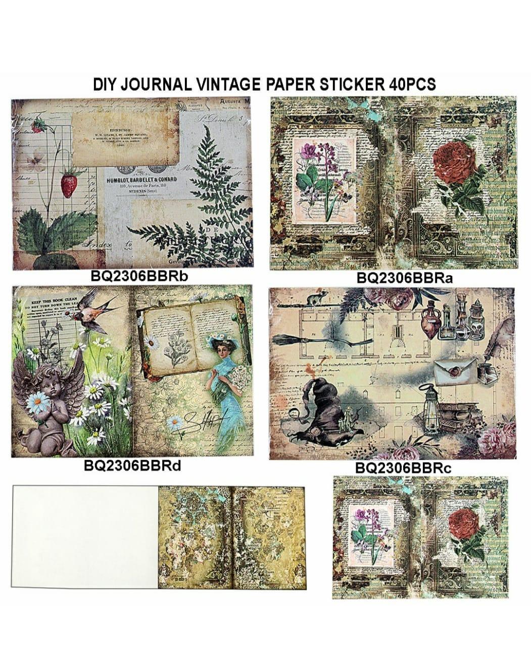 Diy Journal Vintage Paper 40Pcs 218 Bq2306Bbr