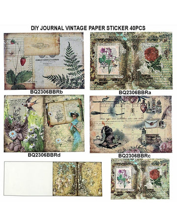 Diy Journal Vintage Paper 40Pcs 218 Bq2306Bbr