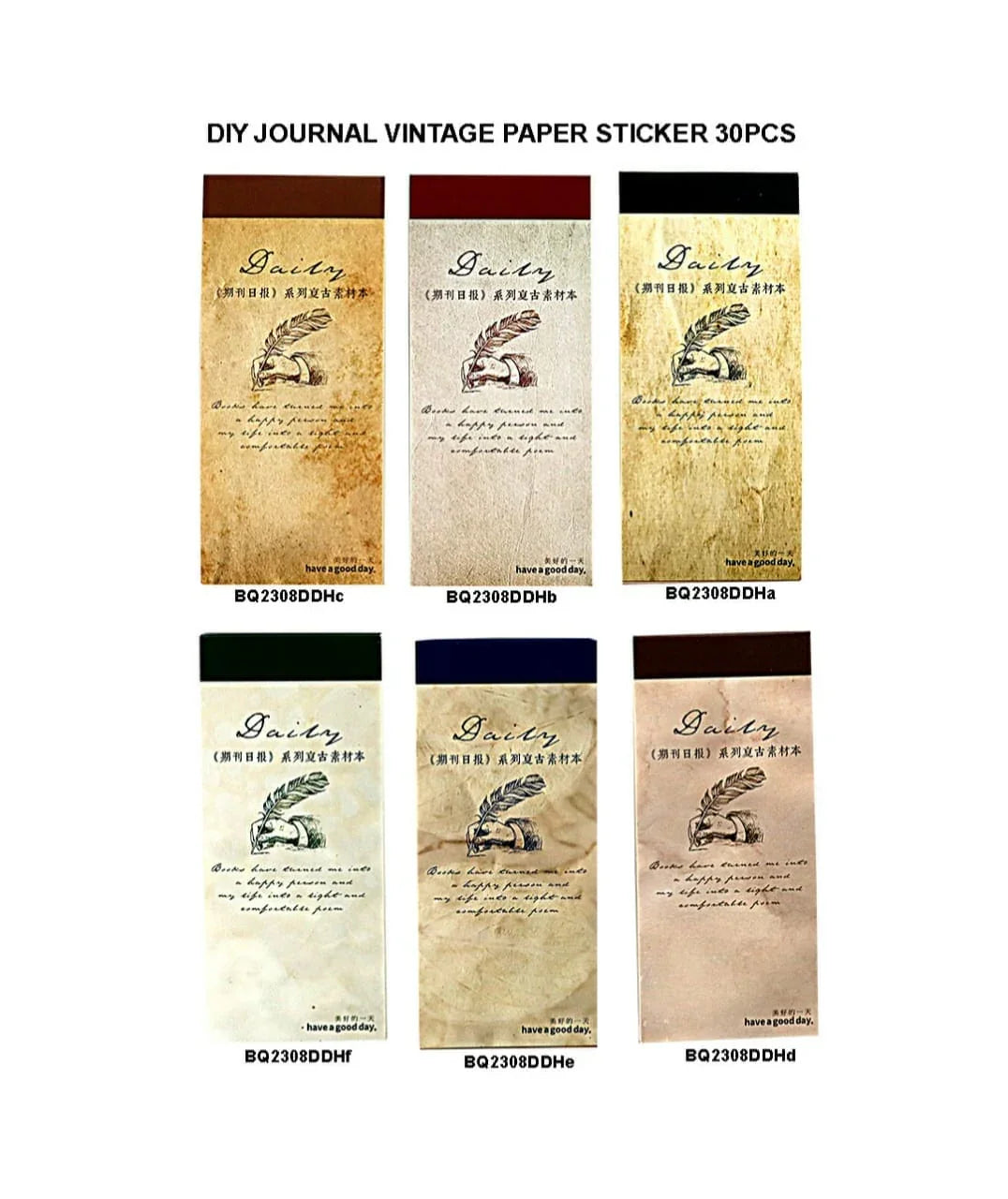 Diy Journal Vintage Paper Book 30Pcs 186 Bq2308Ddh