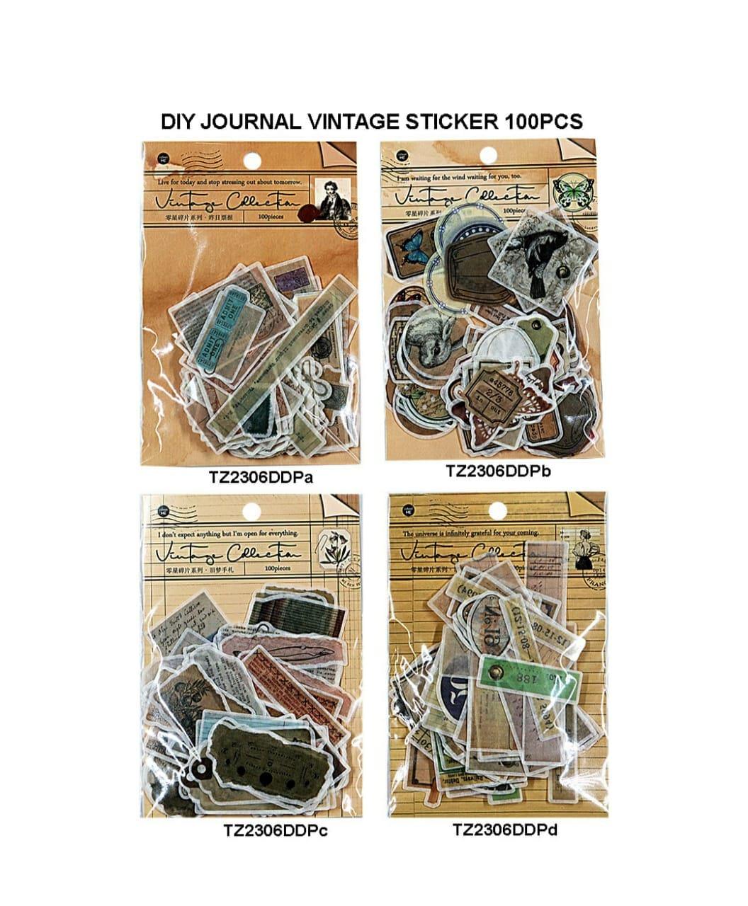 Diy Journal Vintage Sticker 100Pcs 249 Tz2306Ddp