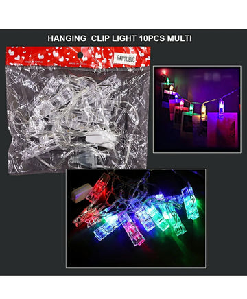 Hanging Clip Light 10Pcs Multi Raw1436-Mc