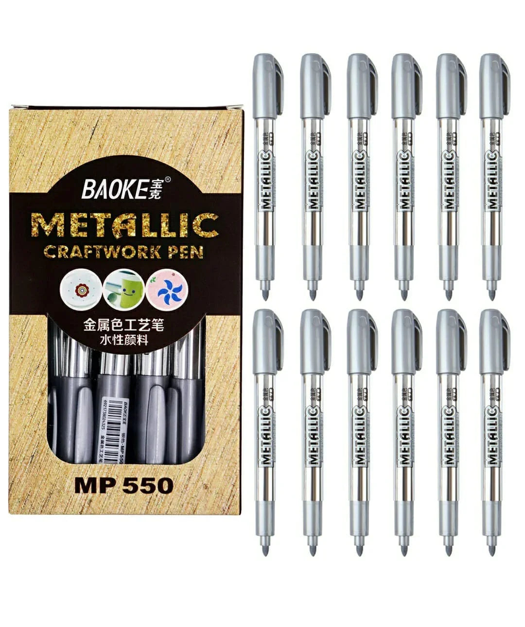 Metallic Marker Pen Silver I Contains 1 Pen