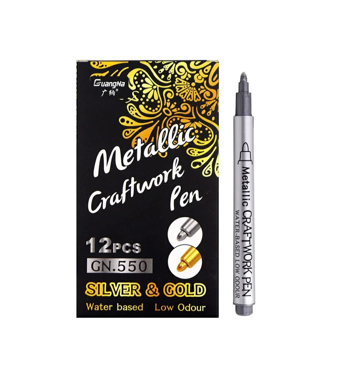 Mettalic Marker Pen Silver Gn-550Sr