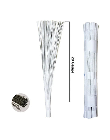 Wire 12Inch 20Gauge 100 White Wr20We