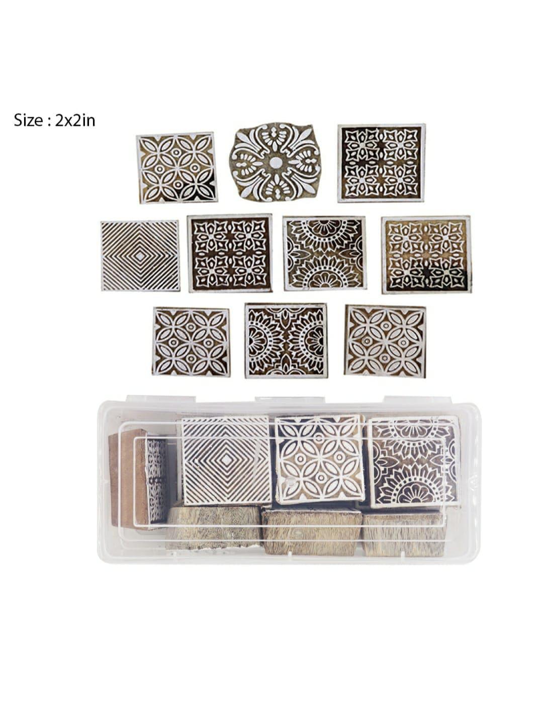 Wooden Stamp Block 2X2Inch Square 10Pc Wsbs22