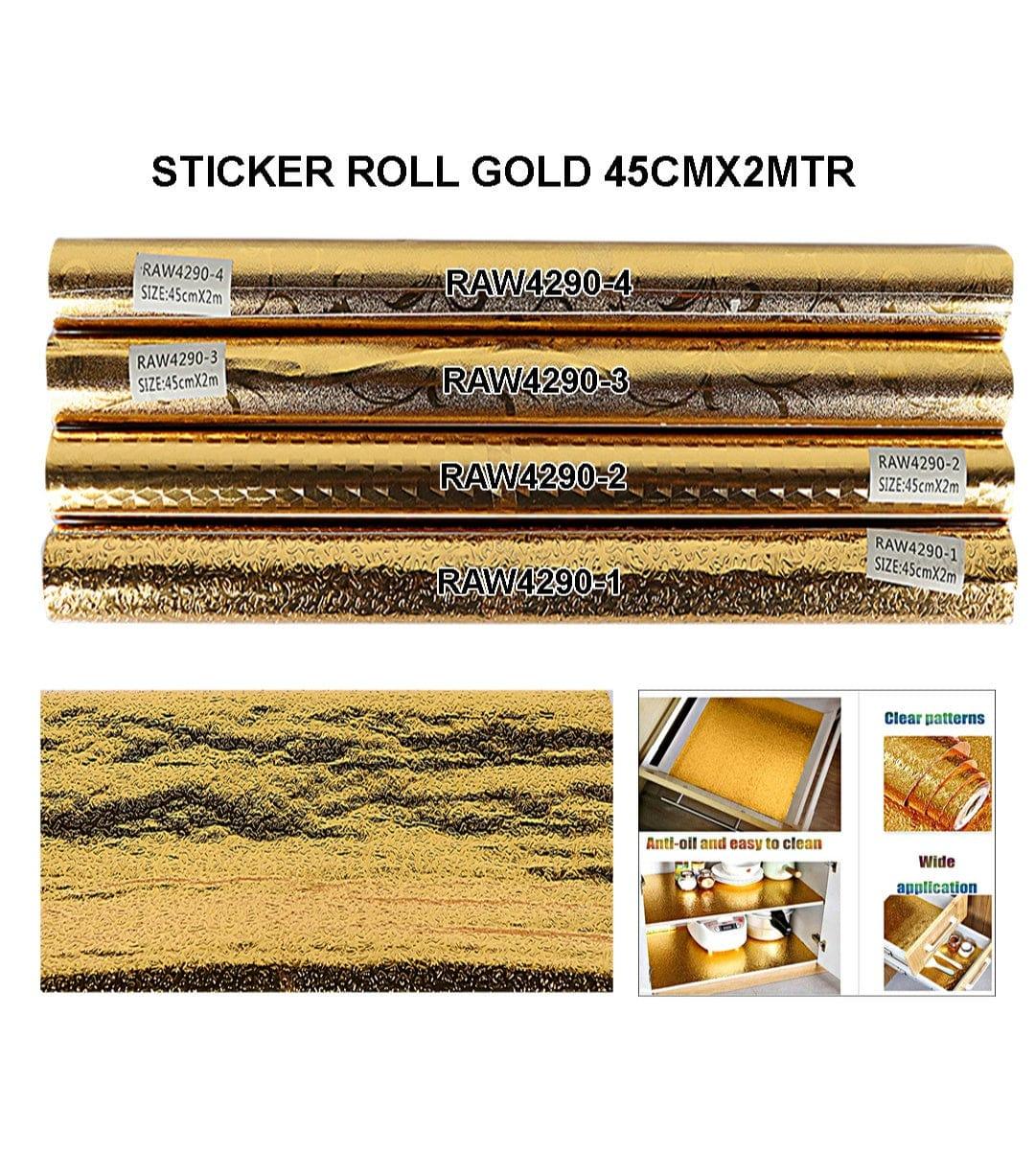 Sticker Roll Gold 45Cm X 2Mtr Raw4290