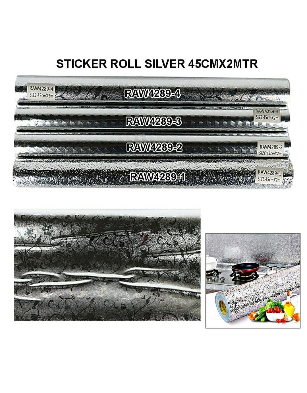 Sticker Roll Silver 45Cm X 2Mtr Raw4289