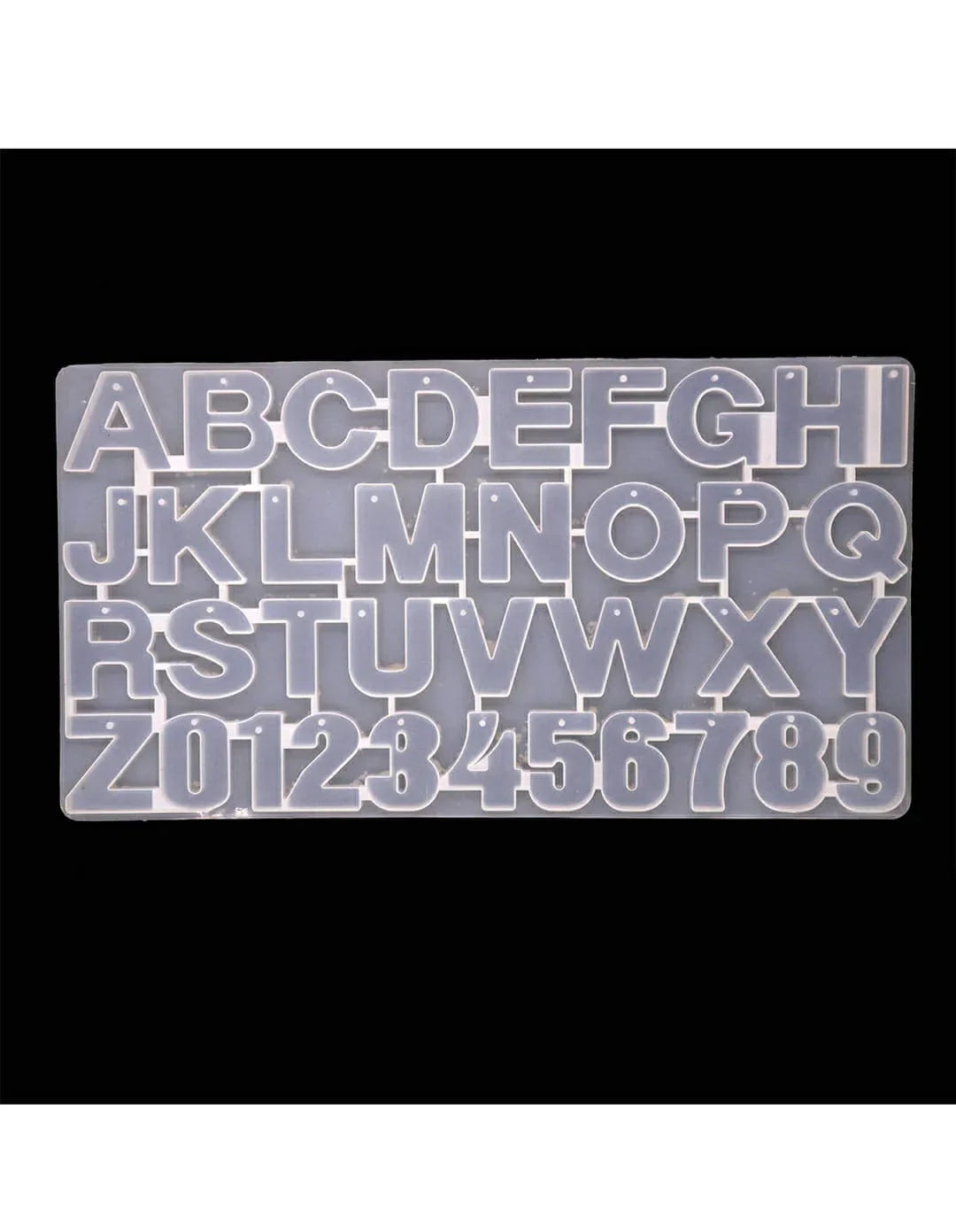Resin Silicone Mould Albhabet With Hole Raws-138