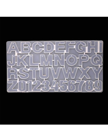Resin Silicone Mould Albhabet With Hole Raws-138