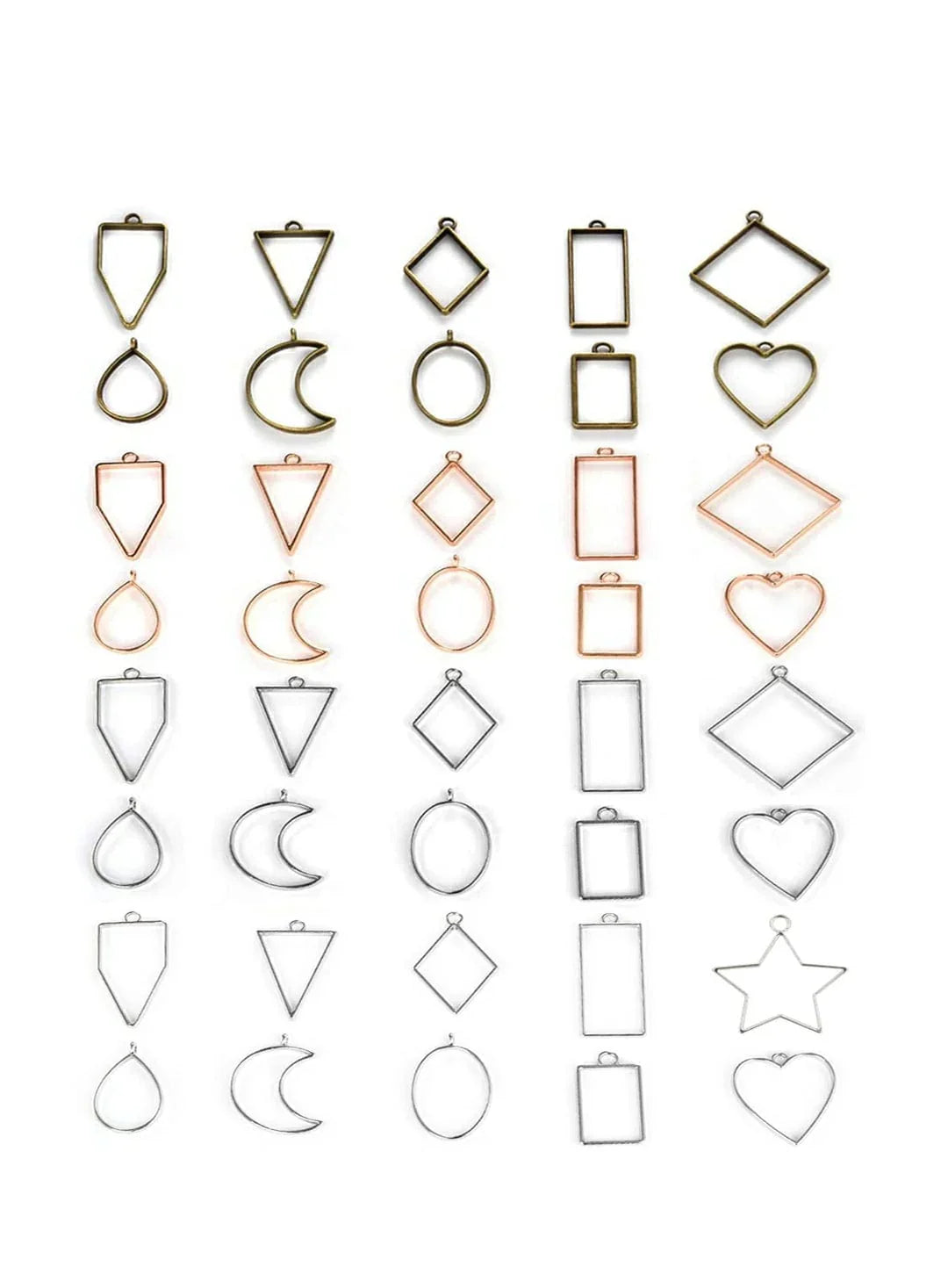 Uv Resin Metal Bezels Frame 10Pcs Rawrb-6 | INKARTO