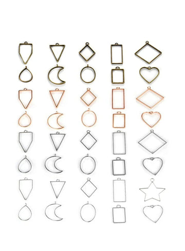 Uv Resin Metal Bezels Frame 10Pcs Rawrb-6 | INKARTO