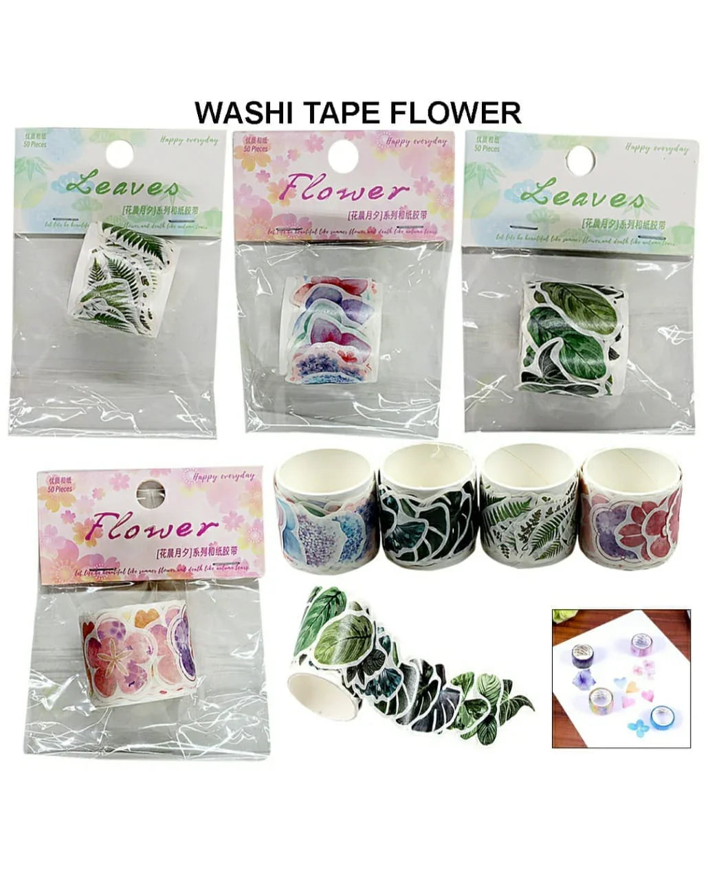 Washi Tape Flower Raw4296