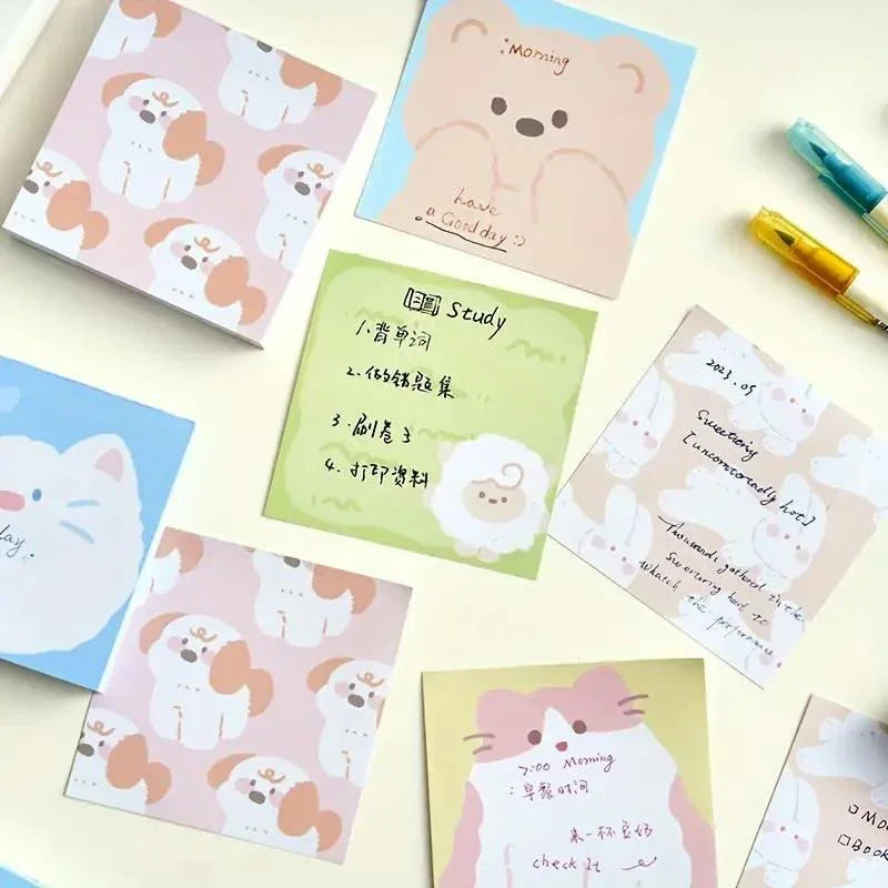 Cute kawaii notes  I Pack of 100 Sheets  I 3x3 inch