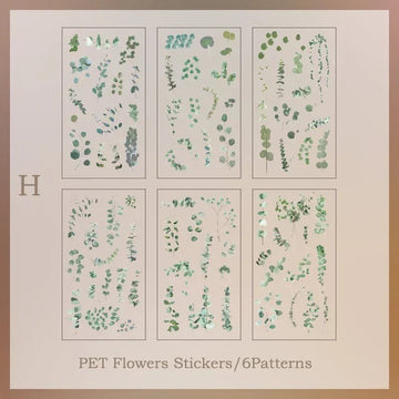 Natural dried flower Sheet stickers for Journaling & Resin (Pack of 6 pcs)
