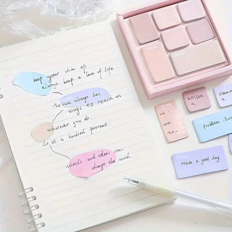 Pastel dreamy sticky notes box  I To do list planner notes I 210 Sticky Notes Sheets