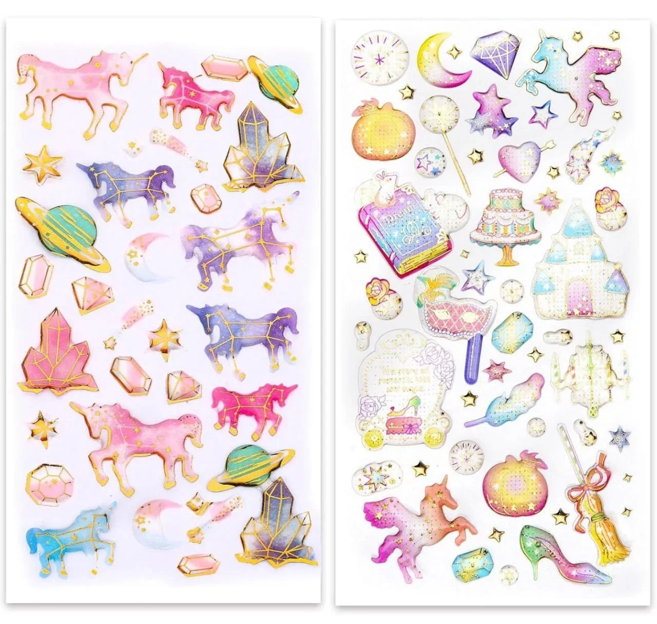 Pastel 3d sticker - pack of 1 sheet assorted design