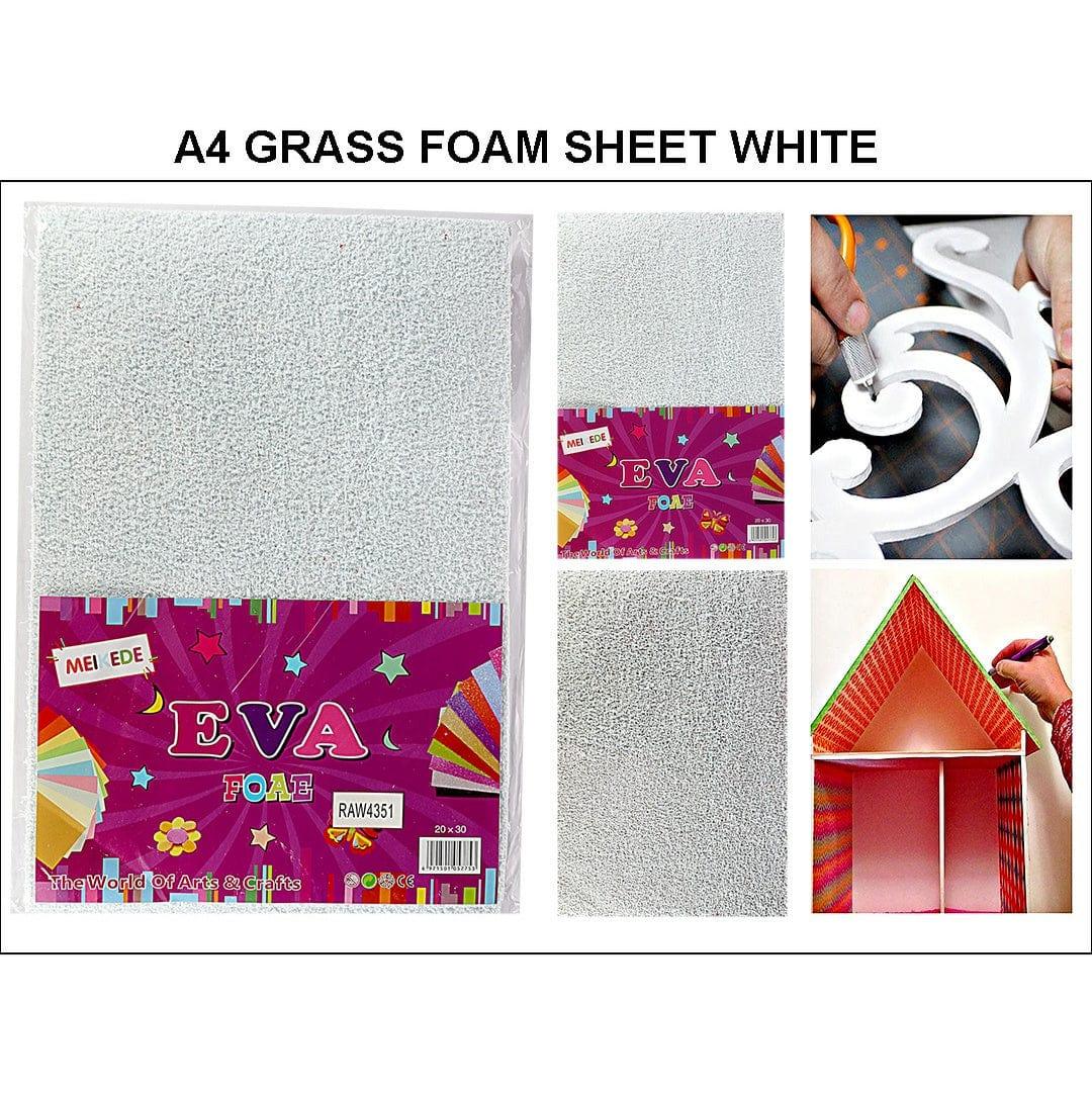A4 Grass Foam Sheet White Raw4351