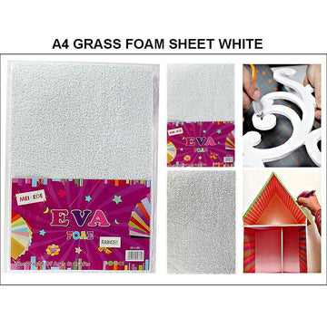A4 Grass Foam Sheet White Raw4351
