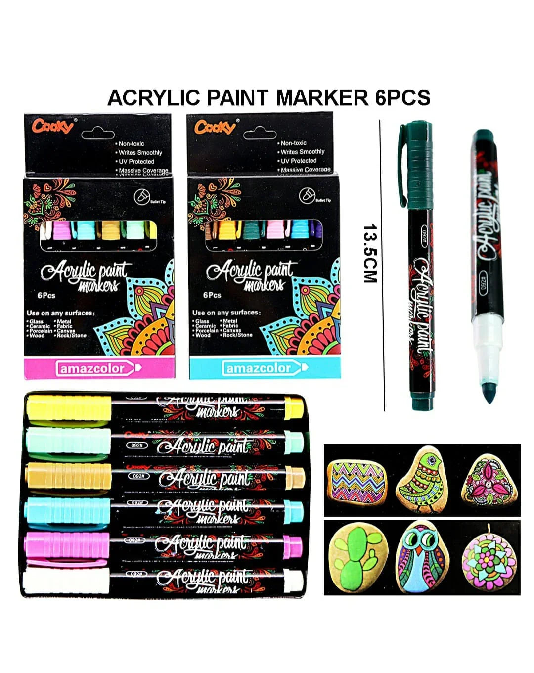 Acrylic Pain Marker 6Pcs Cm092C N298021