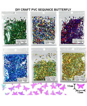 Diy Craft Pvc Sequnice Butterfly Raw4262