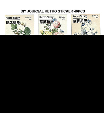 Diy Journal Retro Sticker 40Pcs 175 Tz2308Aah