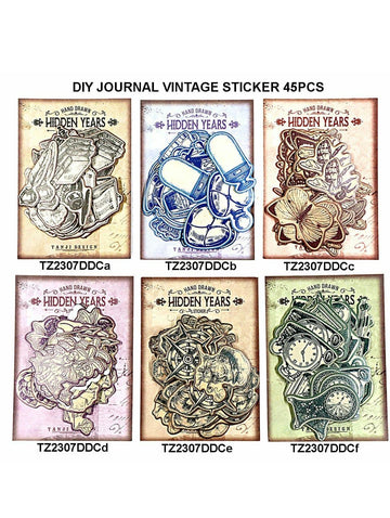 Diy Journal Vintage Sticker 45Pcs 240 Tz2307Ddc