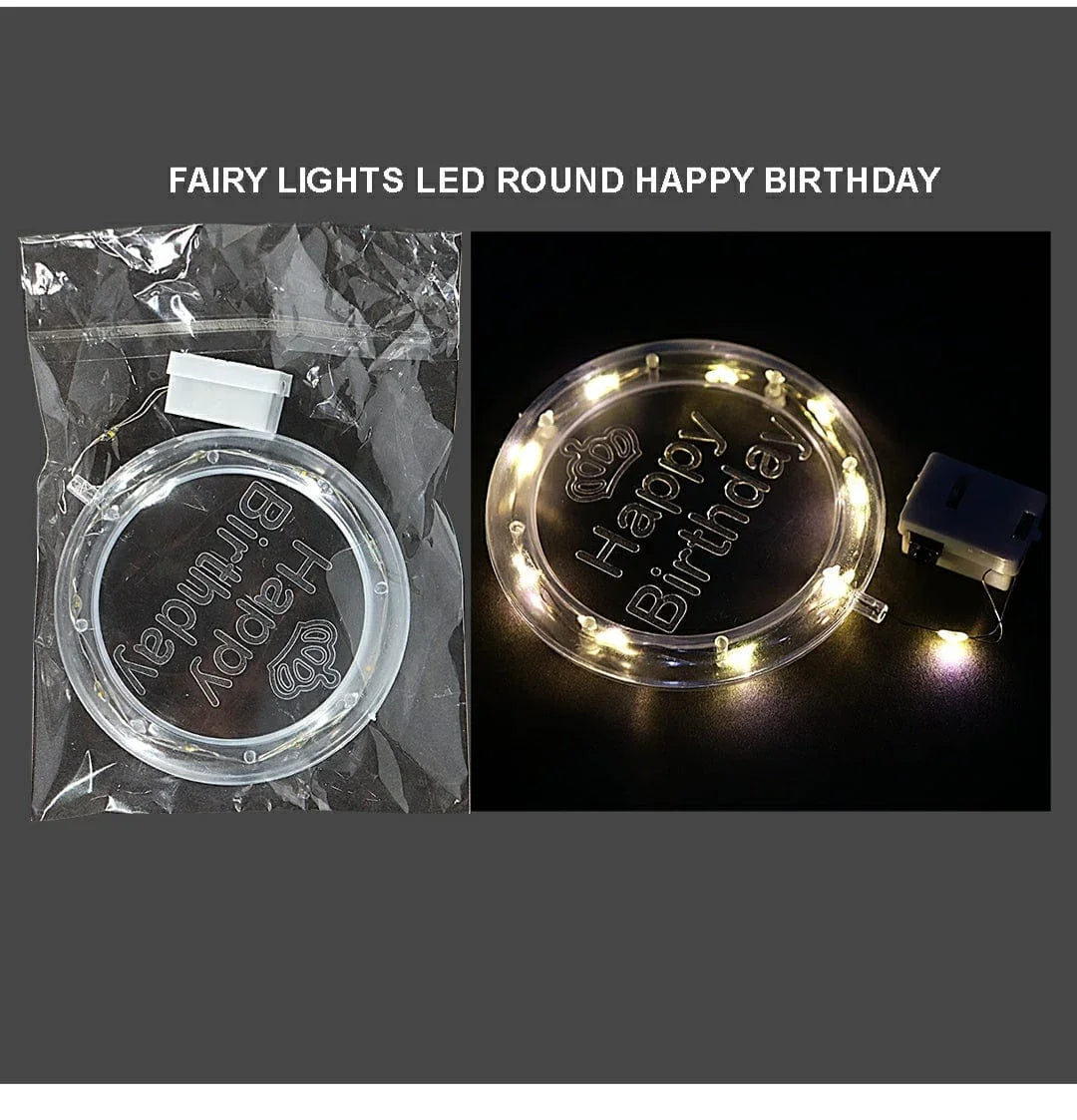 Fairy Lights Led Round Happy Birthday Raw4278