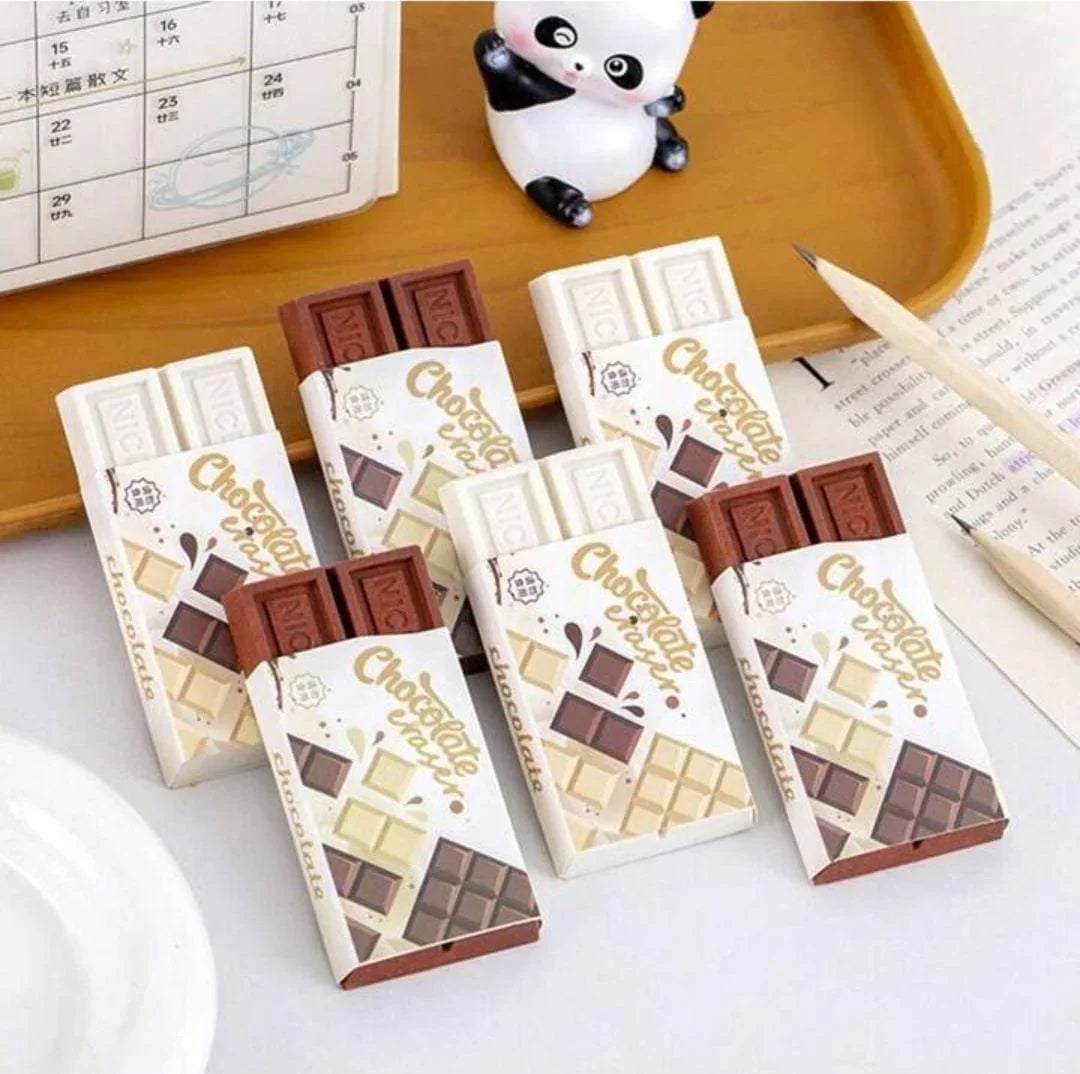 ( ) Cute mini chocolate eraser- Contain 1 eraser