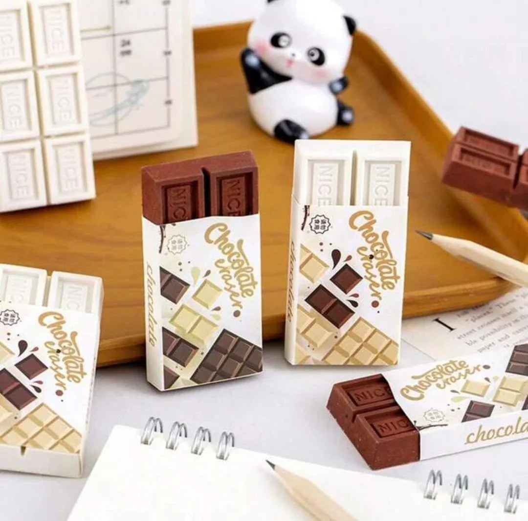 ( ) Cute mini chocolate eraser- Contain 1 eraser